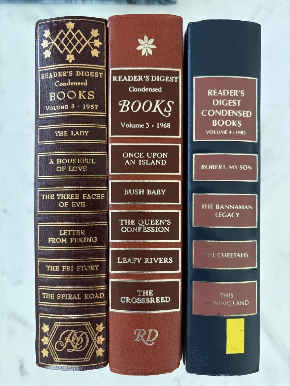 Condensed Books Hardcover Collection - Brown, Red, Black